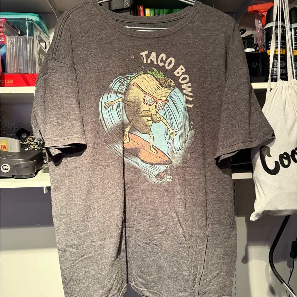 Vintage Billabong Gray Short Sleeve Taco Graphic Tee